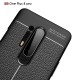 Litchi Skin PU Leather Coated TPU Mobile Phone Case priekš OnePlus 8 Pro - Melns - ādas imitācijas triecienizturīgs silikona aizmugures apvalks / bampers-vāciņš