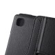360 Rotary Litchi Skin Leather Cover w/ Stand priekš Samsung Galaxy Tab A7 (2020 / 2022) T500 / T505 / T509 - Melns - sāniski atverams maciņš ar stendu