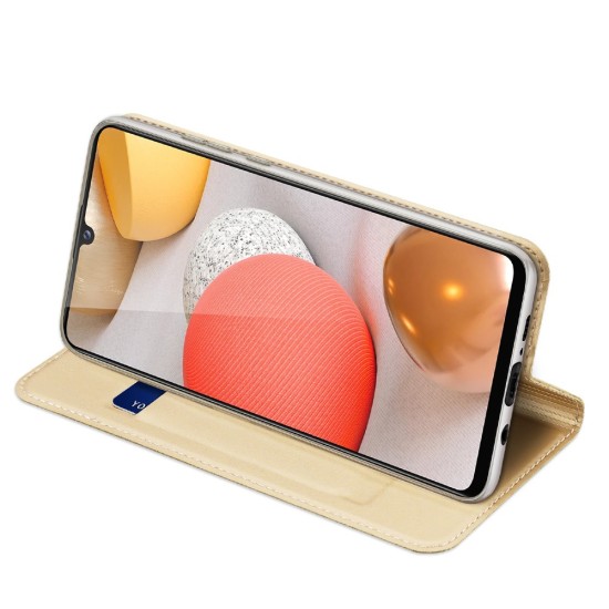 Dux Ducis Skin Pro series priekš Samsung Galaxy A42 5G A426 - Zelts - sāniski atverams maciņš ar magnētu un stendu
