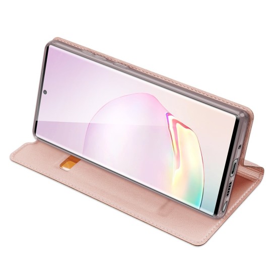 Dux Ducis Skin Pro series priekš Samsung Galaxy Note 20 Ultra N986 - Rozā Zelts - sāniski atverams maciņš ar stendu
