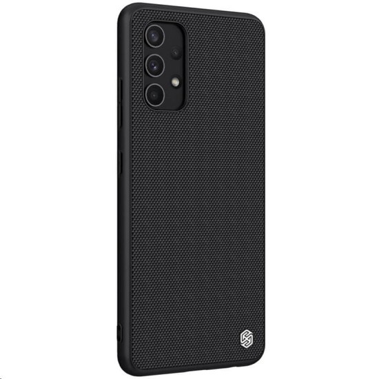 NILLKIN Textured Back Case priekš Samsung Galaxy A32 4G A325 - Melns - silikona / plastikāta aizmugures apvalks / bampers-vāciņš