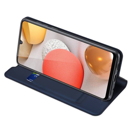 Dux Ducis Skin Pro series priekš Samsung Galaxy A42 5G A426 - Tumši Zils - sāniski atverams maciņš ar magnētu un stendu