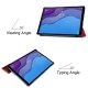 Tri-fold Stand PU Smart Auto Wake/Sleep Leather Case priekš Lenovo Tab M10 HD X306 - Sarkans - sāniski atverams maciņš ar stendu