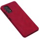 NILLKIN Qin Series Card Holder Leather Flip Case priekš Samsung Galaxy A32 4G A325 - Sarkans - sāniski atverams maciņš (ādas maks, grāmatiņa, leather book wallet case cover)