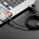 Baseus 1M Cafule SE 2.4A USB to Lightning cable - Melns - Apple iPhone / iPad lādēšanas un datu kabelis / vads