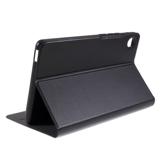 PU Leather Stand Tablet Cover Case priekš Huawei MatePad T8 8.0 - Melns - sāniski atverams maciņš ar stendu