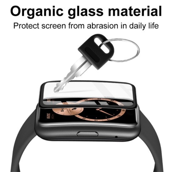 Imak Full Coverage Ultra Clear PMMA Glass protector priekš Apple Watch Series 7 / 8 / 9 (41mm) - Ekrāna Aizsargstikls / Bruņota Stikla Aizsargplēve (Full screen size curved)