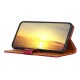 Smooth Surface Wallet Stand Leather Book Case priekš Nokia G10 / G20 - Sarkans - sāniski atverams maciņš ar magnētu un stendu