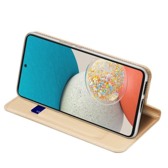 Dux Ducis Skin Pro series priekš Samsung Galaxy A53 5G A536 - Zelts - sāniski atverams maciņš ar magnētu un stendu