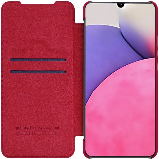 NILLKIN Qin Series Card Holder Leather Flip Case для Samsung Galaxy A33 5G A336 - Красный - чехол-книжка