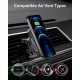 ESR Halolock MagSafe 10W Wireles QI Charger Air Vent Car Holder - Melns - Universāls stiprinājums turētājs auto ventilācijas režģa ar iebūvētu bezvadu lādētāju