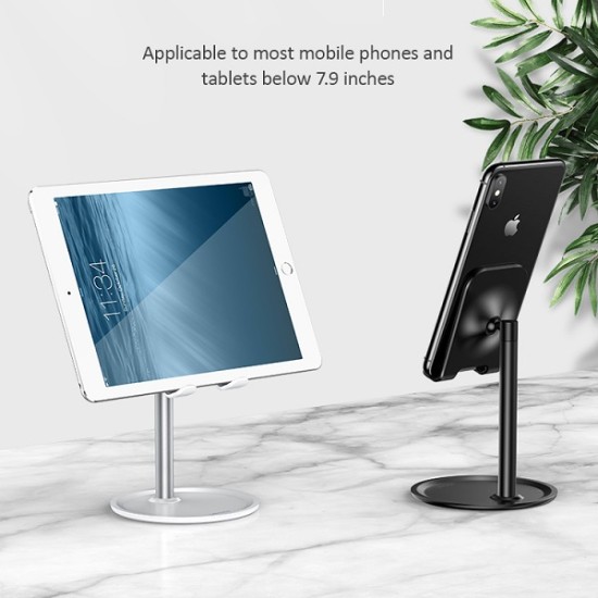 Usams US-ZJ048 Universal Dekstop Stand Holder for Phone and Tablet 7.9 inch - Melns - Universāls galda stends / turētājs telefonam
