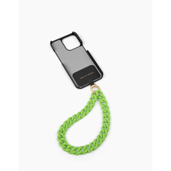 iDeal of Sweden SS23 Phone Wristlet Strap - Hyper Lime - металический ручной ремешок