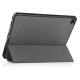 Tri-fold Stand PU Smart Auto Wake/Sleep Leather Case with Pencil Holder priekš Lenovo Tab M10 Plus 3rd Gen TB-125 / TB-128 - Pelēks - sāniski atverams maciņš ar stendu