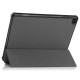 Tri-fold Stand PU Smart Auto Wake/Sleep Leather Case priekš Lenovo Tab M10 3rd Gen TB-328 - Pelēks - sāniski atverams maciņš ar stendu