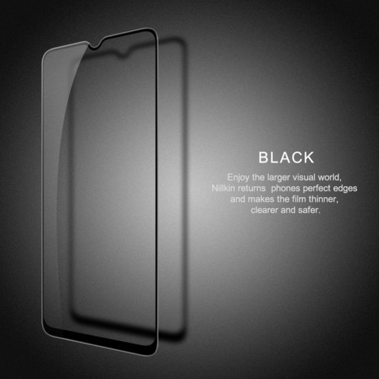 Nillkin 2.5D CP/Pro Full Glue Tempered Glass screen protector priekš Xiaomi Redmi 10C / Poco C40 - Melns - Ekrāna Aizsargstikls / Bruņota Stikla Aizsargplēve