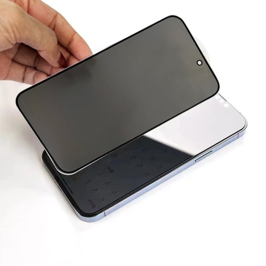 Privacy Tempered Glass screen protector priekš Apple iPhone 11 Pro / X / XS - Melns - Ekrāna Aizsargstikls / Bruņota Stikla Aizsargplēve