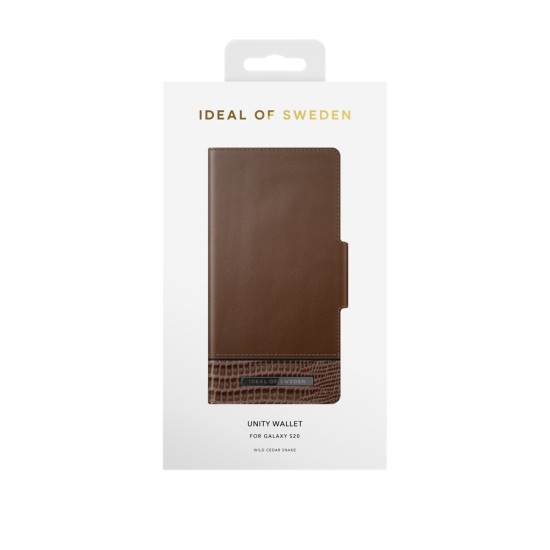 iDeal of Sweden Unity SS21 Wallet Case priekš Samsung Galaxy S20 G980 - Wild Cedar Snake - mākslīgās ādas sāniski atverams maciņš ar bamperu uz magnēta