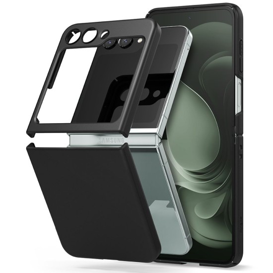 Ringke Slim Case priekš Samsung Galaxy Flip5 5G - Melns - plastikāta aizmugures apvalks / vāciņš