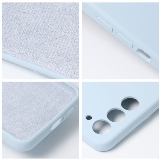 RoarKorea Cloud-Skin Silicone Case (Microfiber Soft Touch) priekš Samsung Galaxy A54 5G A546 - Gaiši Zils - silikona aizmugures apvalks / bampers-vāciņš