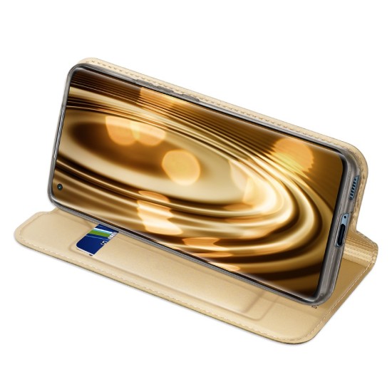 Dux Ducis Skin Pro series для Xiaomi Poco F5 Pro 5G - Золотистый - чехол-книжка с магнитом и стендом / подставкой