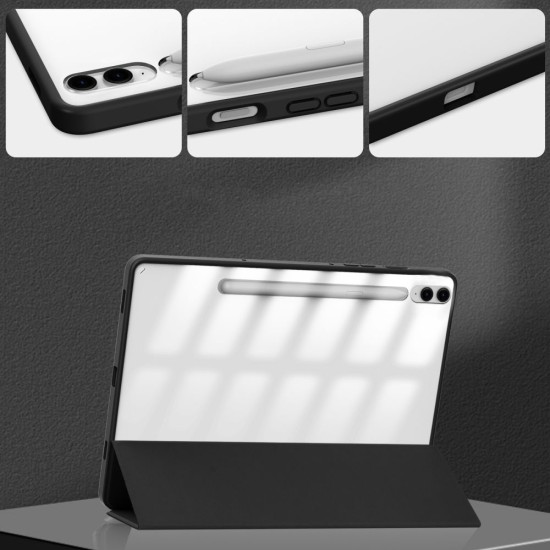 Tech-Protect SC Pen Hybrid Book Case для Samsung Galaxy Tab S9 FE+ X610 / X616 - Чёрный - чехол-книжка с магнитом и стендом / подставкой