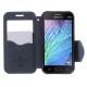 RoarKorea Fancy Diary View Samsung Galaxy J1 J100 Wake/Sleep - Gaiši Zils - sāniski atverams maciņš ar stendu un lodziņu (ādas maks, grāmatiņa, leather book wallet case cover stand)