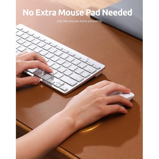 Blueo Mouse and Keyboard Gaming Pad peles un klaviatūras ādas paliktnis, 800 mm x 400 mm - Brūns