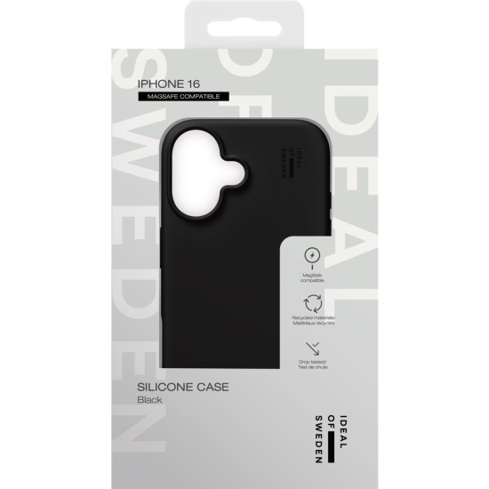 iDeal of Sweden Silicone MagSafe Back Case для Apple iPhone 16 - Black - силиконовый чехол-накладка / бампер-крышка