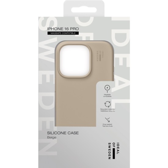 iDeal of Sweden Silicone MagSafe Back Case для Apple iPhone 16 Pro - Beige - силиконовый чехол-накладка / бампер-крышка