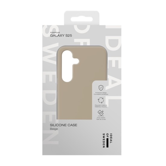 iDeal of Sweden Silicone Back Case priekš Samsung Galaxy S25 5G S931 / S24 5G S921 - Beige - silikona aizmugures apvalks / bampers-vāciņš