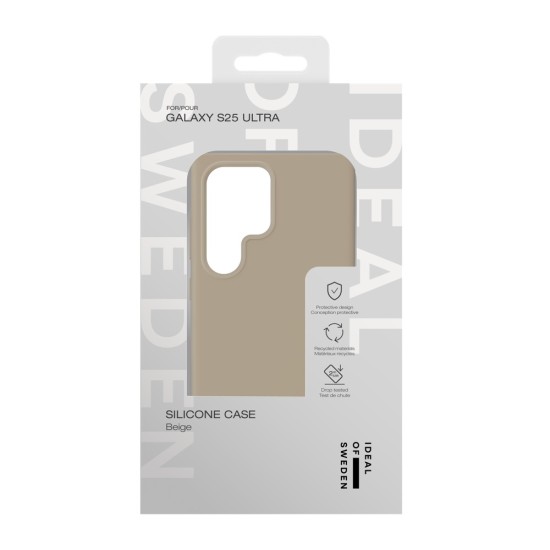 iDeal of Sweden Silicone Back Case priekš Samsung Galaxy S25 Ultra 5G S938 - Beige - silikona aizmugures apvalks / bampers-vāciņš