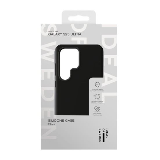 iDeal of Sweden Silicone Back Case priekš Samsung Galaxy S25 Ultra 5G S938 - Black - silikona aizmugures apvalks / bampers-vāciņš