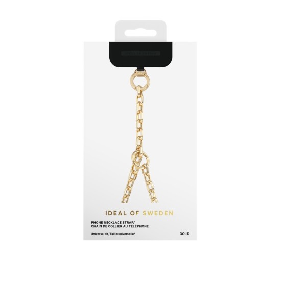 iDeal of Sweden Phone Chain Strap - Gold - metāliska kakla siksniņa