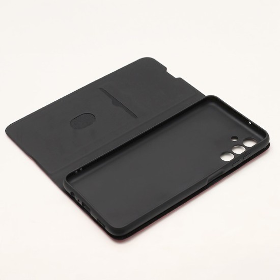 Smart Soft Book Case priekš Samsung Galaxy S24 Ultra 5G S928 - Melns - sāniski atverams maciņš ar stendu / grāmatveida maks