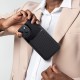 Forcell Noble Back Case priekš Xiaomi Redmi Note 11 Pro / Note 12 Pro 4G - Melns - mākslīgās ādas aizmugures apvalks ar iebūvētu metālisku plāksni / bampers-vāciņš