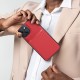 Forcell Noble Back Case priekš Xiaomi Redmi Note 11 Pro / Note 12 Pro 4G - Sarkans - mākslīgās ādas aizmugures apvalks ar iebūvētu metālisku plāksni / bampers-vāciņš 