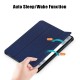 Tri-fold Stand PU Smart Auto Wake/Sleep Leather Case priekš Xiaomi Pad 7 / 7 Pro - Tumši Zils - sāniski atverams maciņš ar stendu