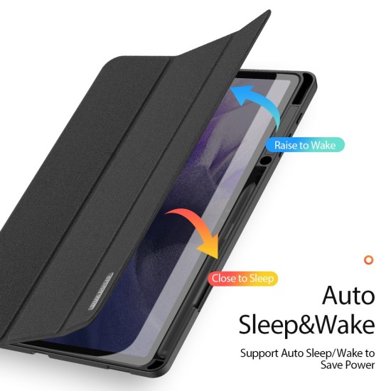 Dux Ducis Domo series priekš Xiaomi Pad 7 / 7 Pro  - Melns - sāniski atverams maciņš ar magnētu un stendu