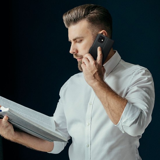 Tech-Protect Wallet Book Case priekš Samsung Galaxy Flip7 5G - Melns - sāniski atverama grāmatiņa / grāmatveida maks
