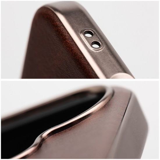Gentleman MagSafe Back Case priekš Apple iPhone 16 Pro - Brūns - mākslīgās ādas aizmugures apvalks / bampers-vāciņš