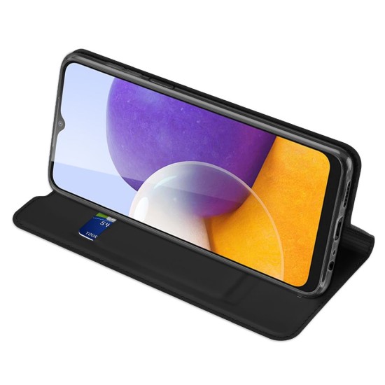 Dux Ducis Skin Pro series priekš Samsung Galaxy A17 4G A175 / A17 5G A176 - Melns - sāniski atverams maciņš ar magnētu un stendu