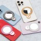 Circle Mirror Stick-on Ring Holder - Sudrabains - Universālais gredzens-turētājs telefonam ar spoguli