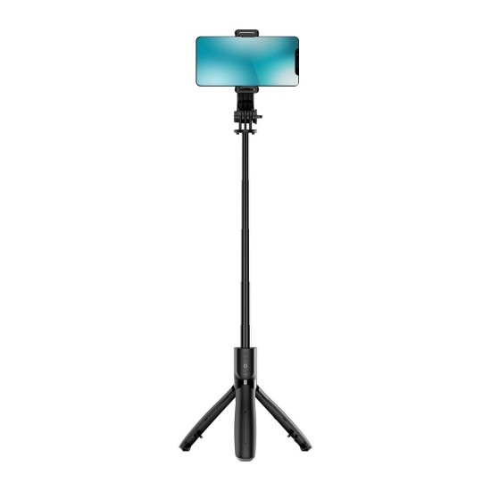 BlueStar L21 Bluetooth remote control Selfie Stick with Tripod - Melns - Selfie monopod Teleskopisks Universāla stiprinājuma statīvs