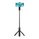 BlueStar L21 Bluetooth remote control Selfie Stick with Tripod - Melns - Selfie monopod Teleskopisks Universāla stiprinājuma statīvs