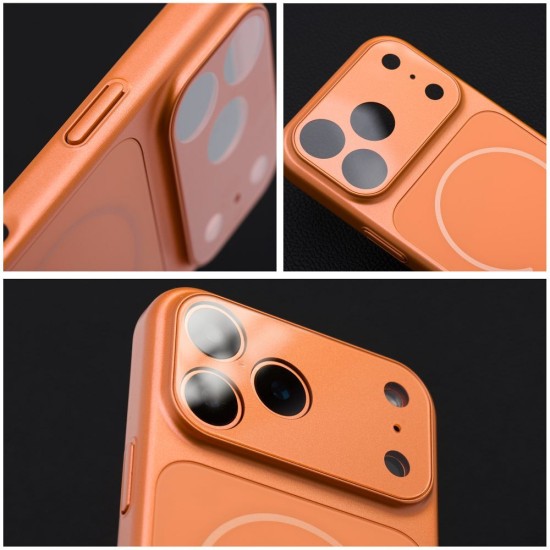 Make MagSafe Back Case priekš Apple iPhone 17 Pro - Oranžs - plastikāta aizmugures apvalks / bampers-vāciņš