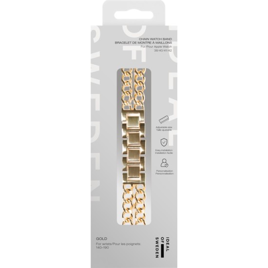 iDeal of Sweden Chain Watch Band priekš Apple Watch 42 / 44 / 45 / 46mm / Ultra 49 mm - Gold - siksniņa (josta) priekš pulksteņiem