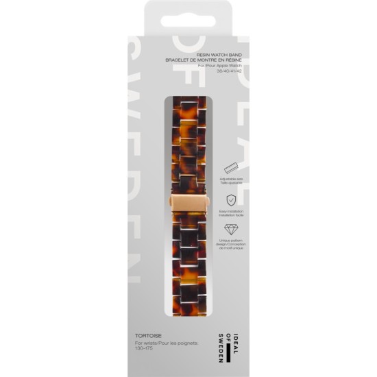 iDeal of Sweden Resin Watch Band priekš Apple Watch 38 / 40 / 41 mm / Series 10 / 11 (42mm) - Tortoise - siksniņa (josta) priekš pulksteņiem