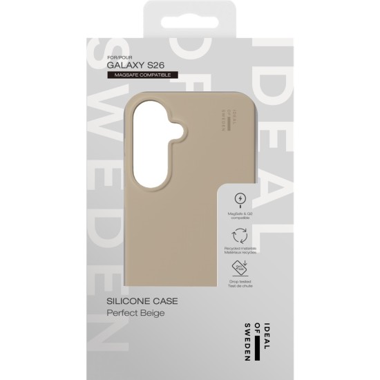 iDeal of Sweden Silicone MagSafe Back Case priekš Samsung Galaxy S26 5G - Beige - silikona aizmugures apvalks / bampers-vāciņš