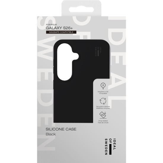 iDeal of Sweden Silicone MagSafe Back Case priekš Samsung Galaxy S26 Plus 5G - Black - silikona aizmugures apvalks / bampers-vāciņš